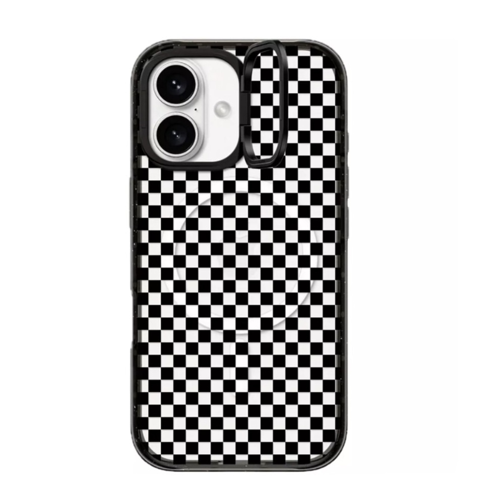 Casetify Impact Ring Stand Case with MagSafe for iPhone 16 - Checker